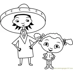 Franny's Feet Free Coloring Page for Kids