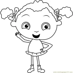 Franny's say Hii Free Coloring Page for Kids