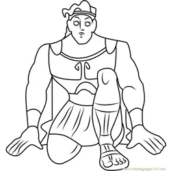 Hercules Ready to War Free Coloring Page for Kids