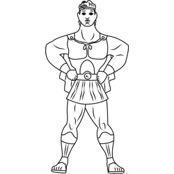 Hercules the Hero Free Coloring Page for Kids