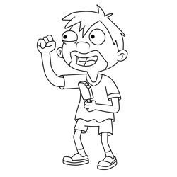 Chocolate Boy Hey Arnold! Free Coloring Page for Kids