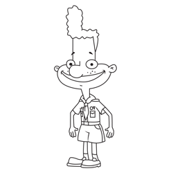 Eugene Horowitz Hey Arnold! Free Coloring Page for Kids