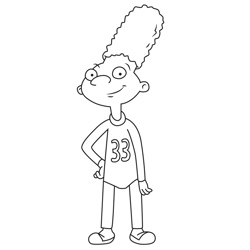 Gerald Martin Johanssen Hey Arnold! Free Coloring Page for Kids