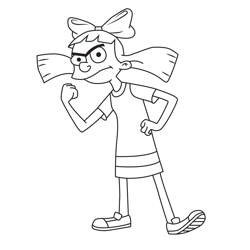Helga G. Pataki Hey Arnold! Free Coloring Page for Kids