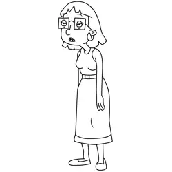 Miriam Pataki Hey Arnold! Free Coloring Page for Kids
