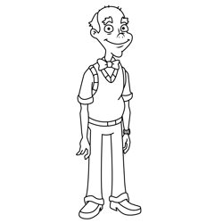 Mr. Simmons Hey Arnold! Free Coloring Page for Kids