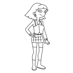 Olga Pataki Hey Arnold! Free Coloring Page for Kids