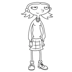 Ruth McDougal Hey Arnold! Free Coloring Page for Kids