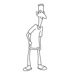 Stinky Peterson Hey Arnold! Free Coloring Page for Kids