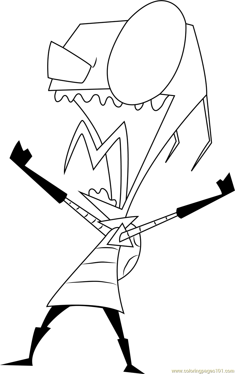 zim coloring pages