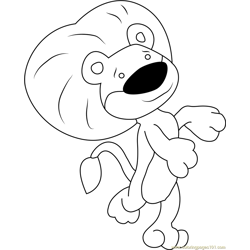 Goliath the Lion Free Coloring Page for Kids