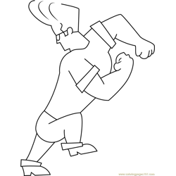 Johnny Bravo Free Coloring Page for Kids