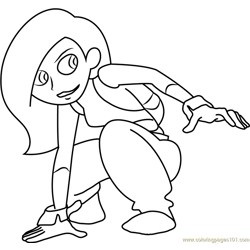 Kim Possible by Kilroyart Free Coloring Page for Kids