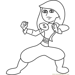 Kim Possible by Zentron Free Coloring Page for Kids