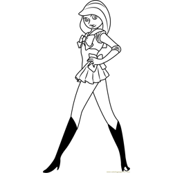Sailor Kim Possible Free Coloring Page for Kids