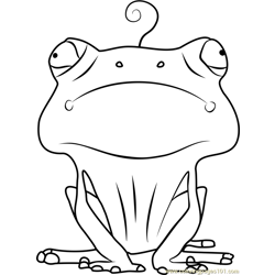 Frog Free Coloring Page for Kids