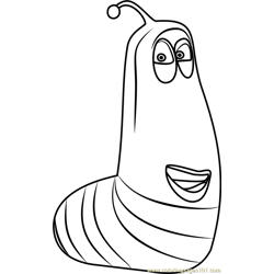 Larva Coloring Pages for Kids Printable Free Download 