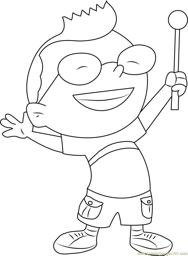 Happy Leo Coloring Page for Kids - Free Little Einsteins Printable