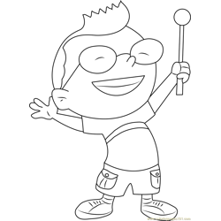 Happy Leo Free Coloring Page for Kids