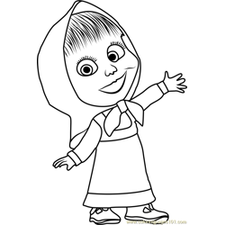 Masha and the Bear Coloring Page for Kids - Free Masha and the Bear