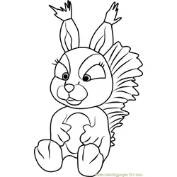Squirrel Free Coloring Page for Kids