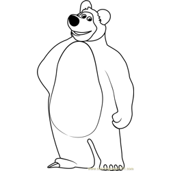 The Bear Coloring Page for Kids - Free Masha and the Bear Printable  Coloring Pages Online for Kids  | Coloring Pages for  Kids