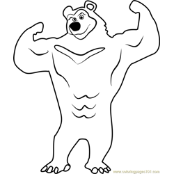 Masha and the Bear Coloring Pages for Kids Printable Free Download -  
