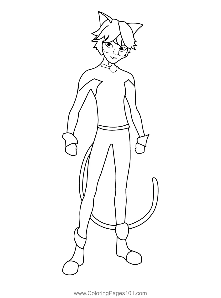 Miraculous Ladybug And Cat Noir Coloring Pages
