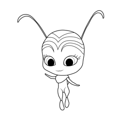 Pollen Kwami Miraculous Ladybug Free Coloring Page for Kids