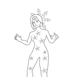 Snowflake Miraculous Ladybug Free Coloring Page for Kids
