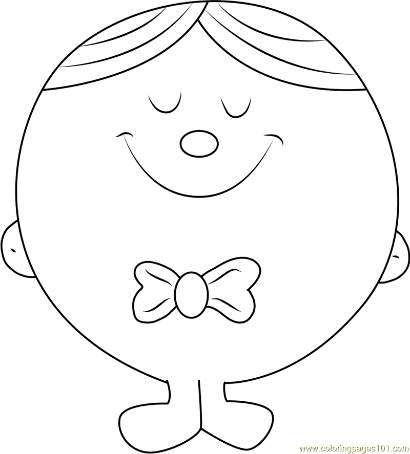 Mr. Perfect Coloring Page for Kids - Free Mr. Men Printable Coloring