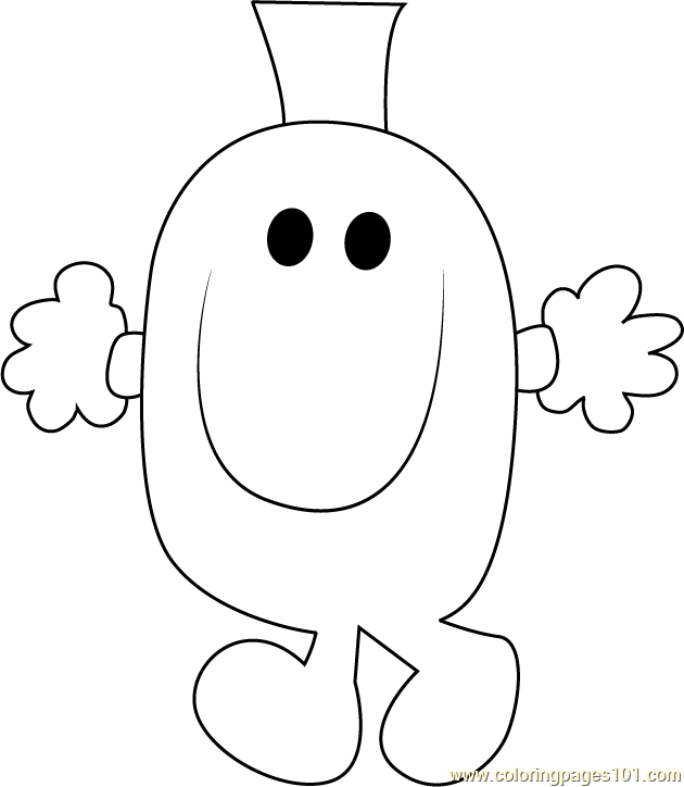 Mr. Wrong Coloring Page for Kids - Free Mr. Men Printable Coloring