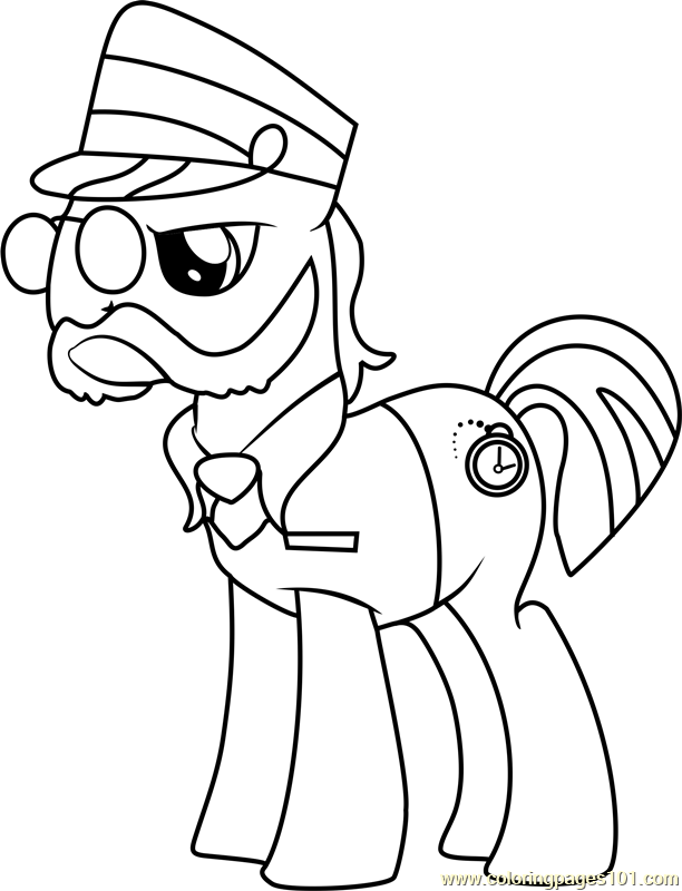 All Aboard Coloring Page for Kids - Free My Little Pony - Friendship Is