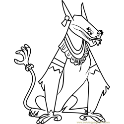 Ahuizotl Free Coloring Page for Kids