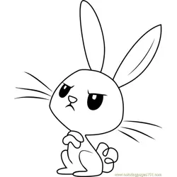 Angel Bunny Free Coloring Page for Kids