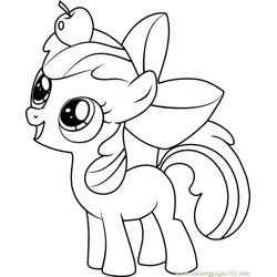 Apple Bloom Free Coloring Page for Kids