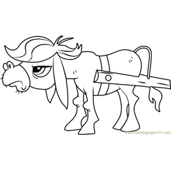 Cranky Doodle Donkey Free Coloring Page for Kids