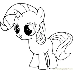 Filly Rarity Free Coloring Page for Kids
