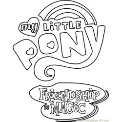 My Little Pony - Friendship Is Magic Logo Free Coloring Page for Kids