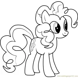 Pinkie Pie Free Coloring Page for Kids