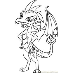 Princess Ember Free Coloring Page for Kids