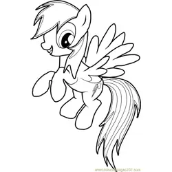Rainbow Dash Free Coloring Page for Kids