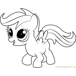 Scootaloo Free Coloring Page for Kids