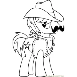 Sheriff Silverstar Free Coloring Page for Kids