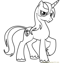 Shining Armor Free Coloring Page for Kids