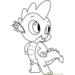Spike Free Coloring Page for Kids