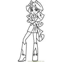 Sunset Shimmer Human Free Coloring Page for Kids