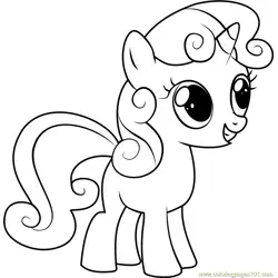 Sweetie Belle Free Coloring Page for Kids