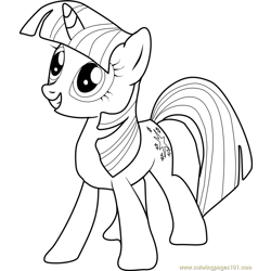 Twilight Sparkle Free Coloring Page for Kids