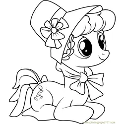 Young Auntie Applesauce Free Coloring Page for Kids
